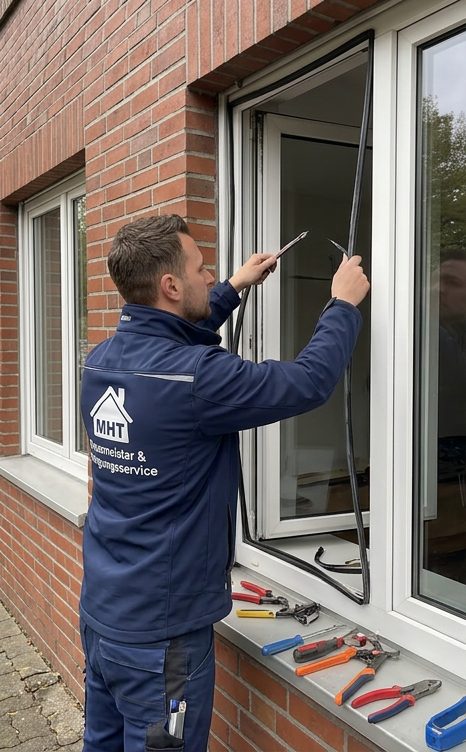 Reparatur einer Fensterdichtung
